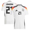 Camisola Alemanha Gundogan 21 Homen Equipamento 1ª Euro 2024